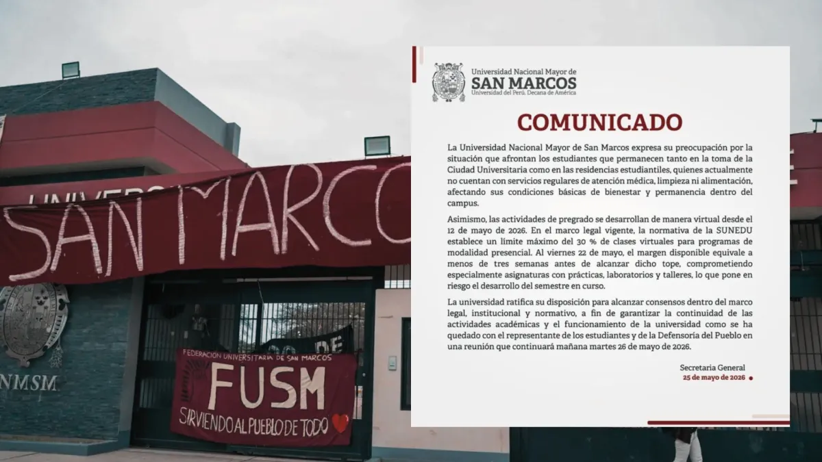 Es impreciso que San Marcos estuvo en riesgo por exceso de clases virtuales